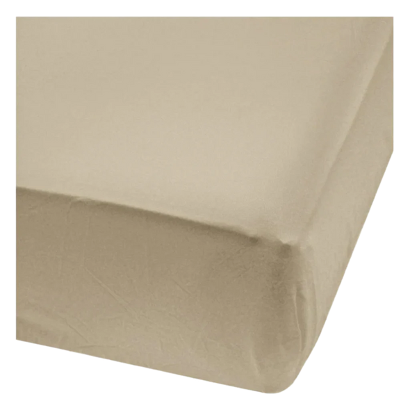 Perlimpinpin - Drap contour en bambou taupe
