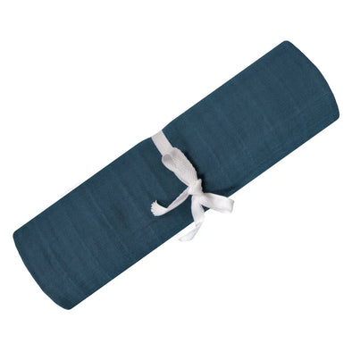 Perlimpinpin Couverture mousseline de coton - Bleu Marine