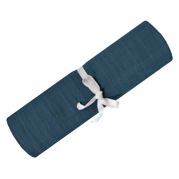 Perlimpinpin Couverture mousseline de coton - Bleu Marine