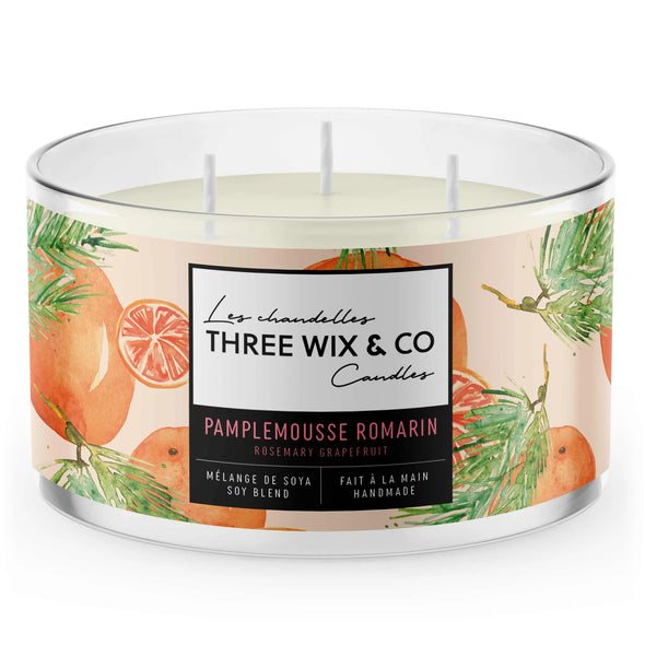 THREE WIX & CO - Chandelle PAMPLEMOUSSE & ROMARIN