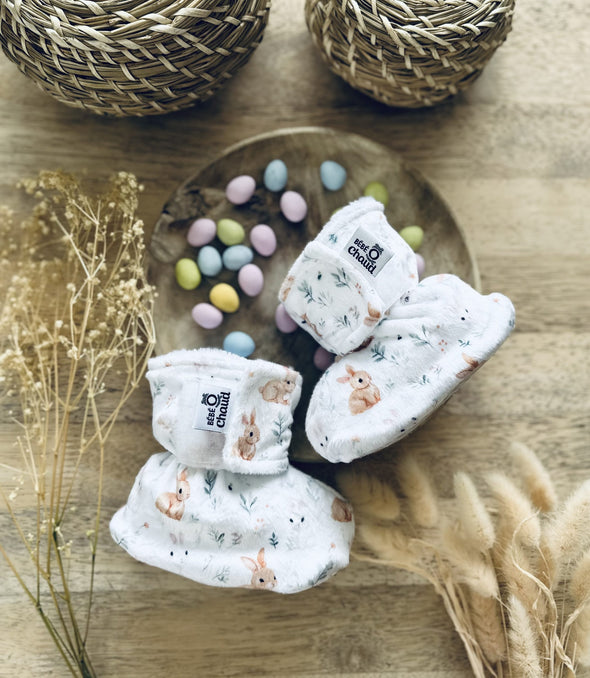Bébé Ô Chaud - Pantoufles à velcro –  Lapinou