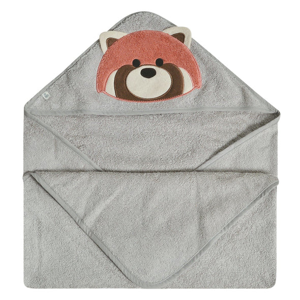 Perlimpinpin - Serviette à capuchon enfant Panda roux