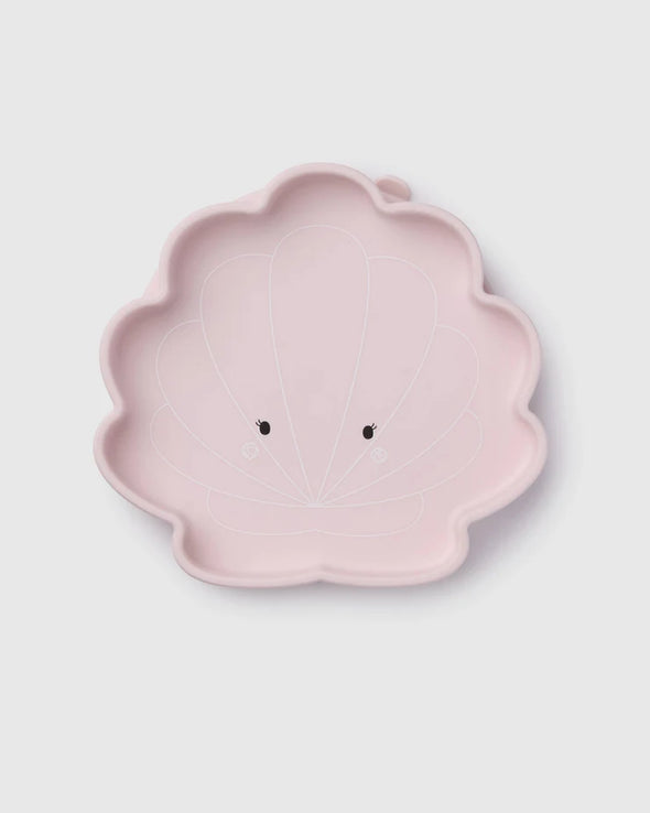 Loulou LOLLIPOP - Assiette À Ventouse En Silicone - Coquillage