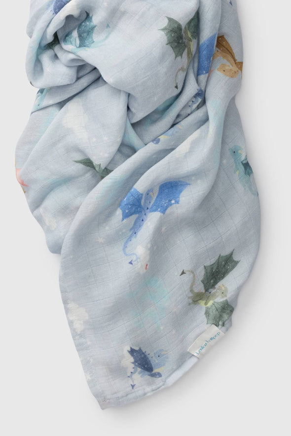 Loulou LOLLIPOP - Couverture en mousseline – Dragons