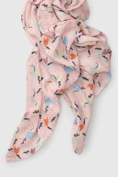 Loulou LOLLIPOP - Couverture en mousseline – Licorne