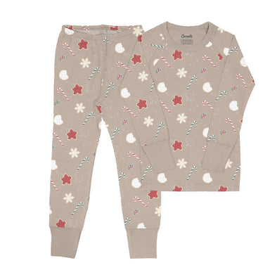 Coccoli - Pyjamas beige canne de bonbon