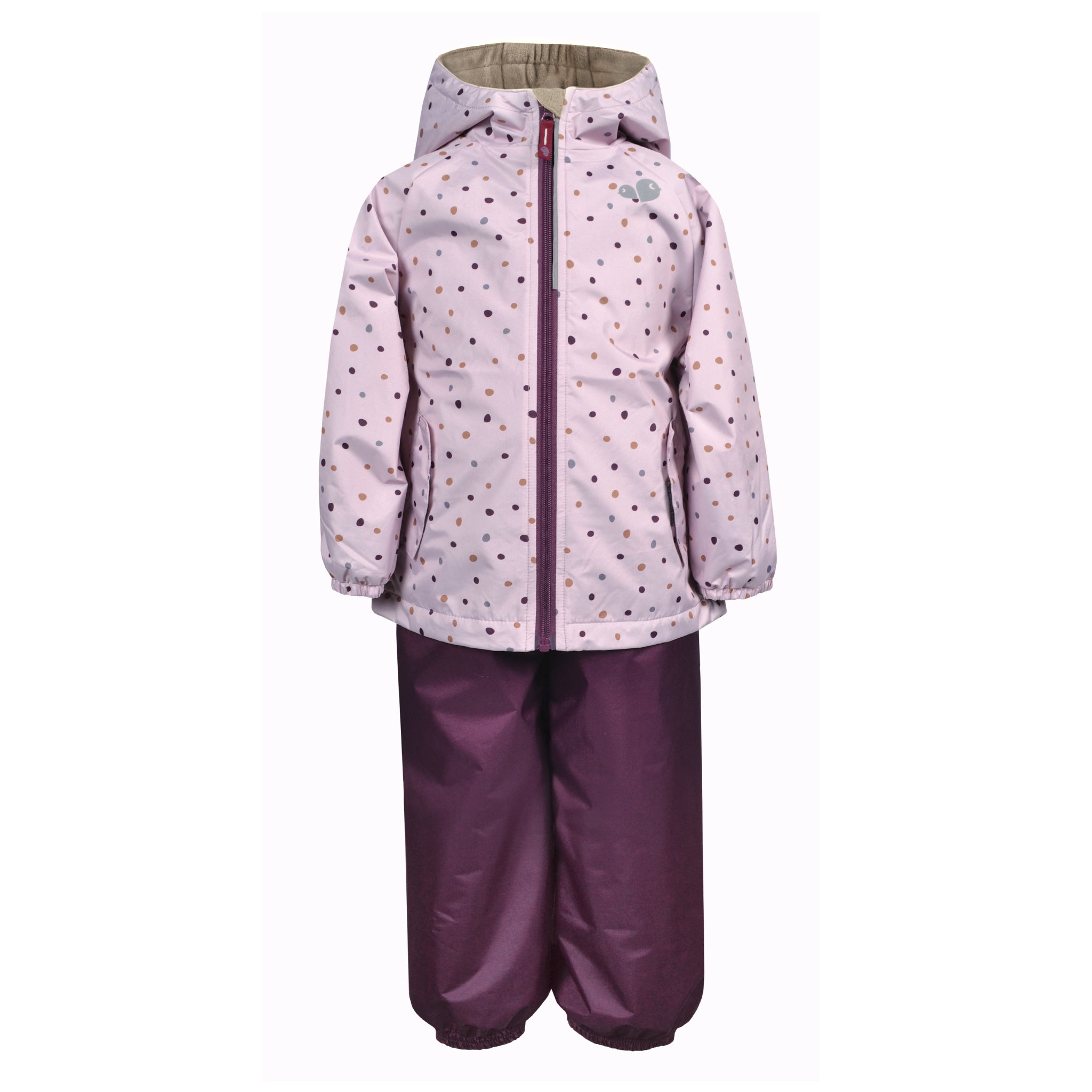 Perlimpinpin Manteau et pantalon mi-saison pour enfant Pois
