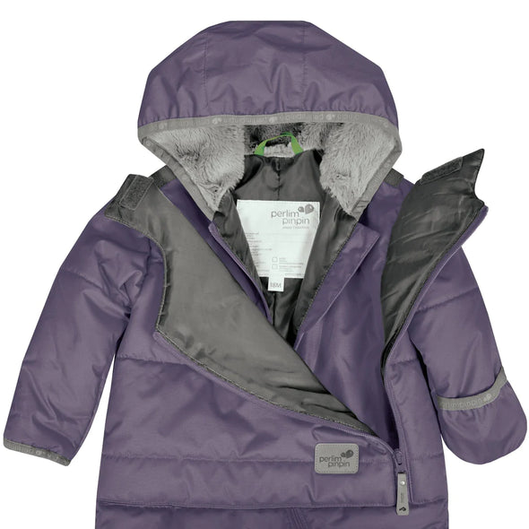 Perlimpinpin - Habit de neige une-pièce pour bébé – Mauve