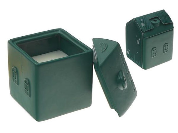 BOUGIE EN POT DE CÉRAMIQUE DE PIN GLACÉ