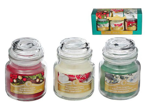 Coffret cadeau de 3 bougies parfumées