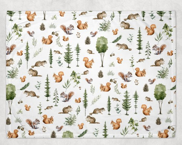 Bébé Ô Chaud - Couverture MINKY Écureuil des bois