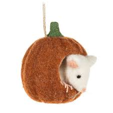 Souris dans la maison citrouille