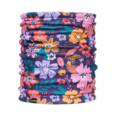 Kombi - Cache-cou réversible en molleton pour enfants Fleurs