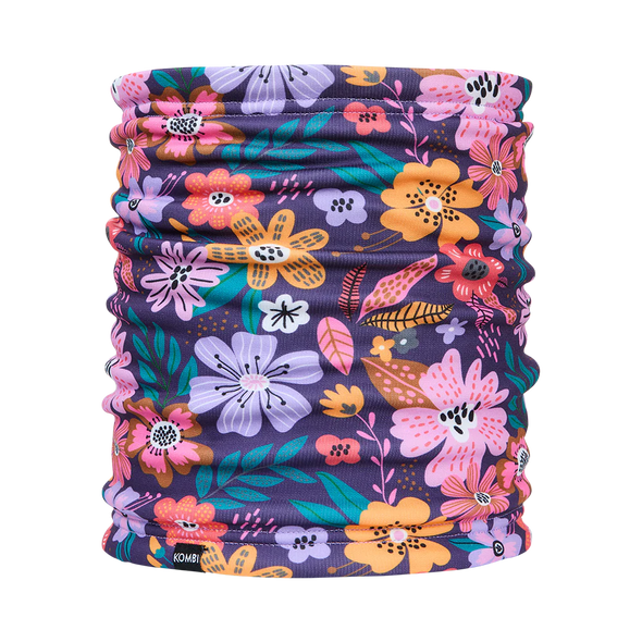 Kombi - Cache-cou réversible en molleton pour enfants Fleurs