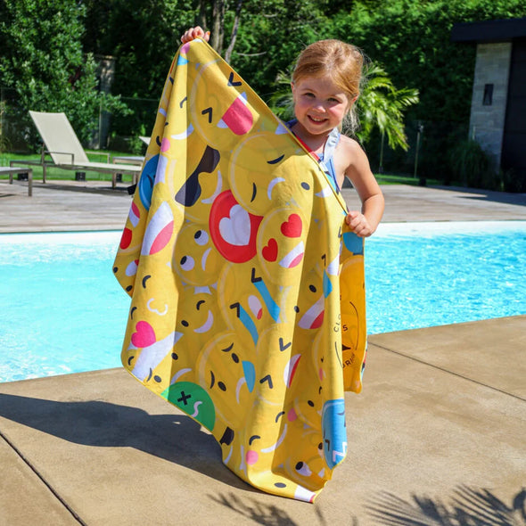 k5 clothing - Serviette en microfibre Émoji coloré