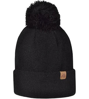 Perlimpinpin - Bonnet en acrylique avec doublure en polaire - Noir