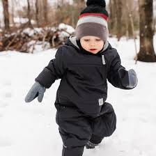 Perlimpinpin - Ensemble de neige une pièce pour bébé - Noir