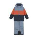 Color kids - Manteau hiver colorblock orange et jambière