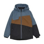 Color kids - Manteau hiver colorblock tan et noir