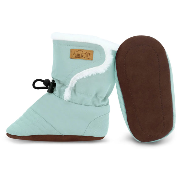 Jan & Jul - Booties Stay Put Cozy - Menthe fourrure