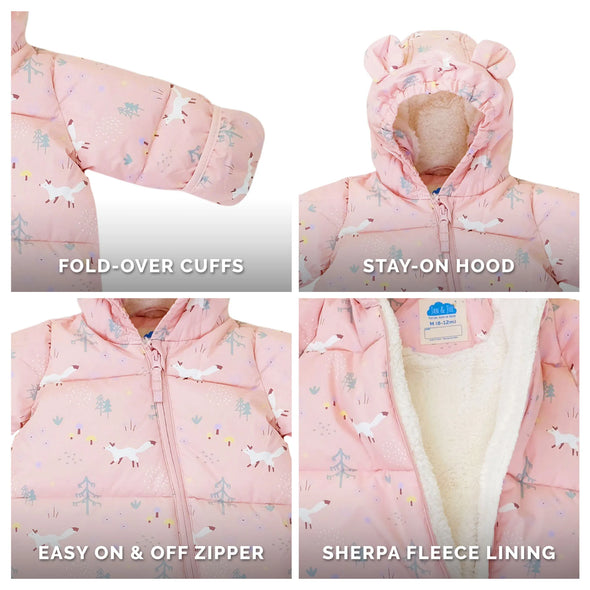 Jan & Jul - Habit de neige pour bébé | Forêt rose