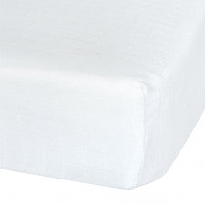 Perlimpinpin - Drap contour en bambou blanc