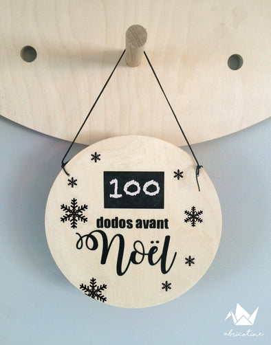 Bannière décorative décompte avant Noël