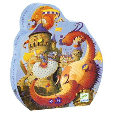 Djeco Puzzle silhouette / Vaillant et les dragons