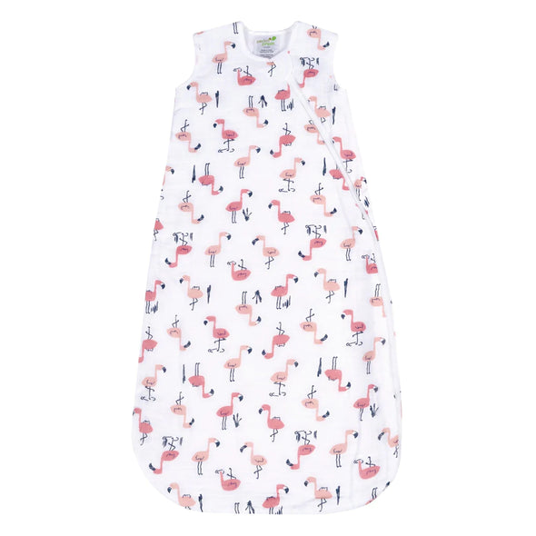 Perlimpinpin - Sac de nuit mousseline de coton - Flamants Roses (0.7 tog)