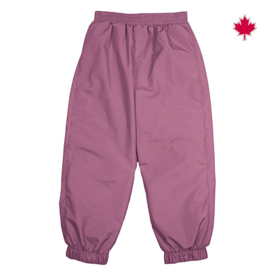 Perlimpinpin Pantalons mi-saison pour enfants - doublure taffeta prunette