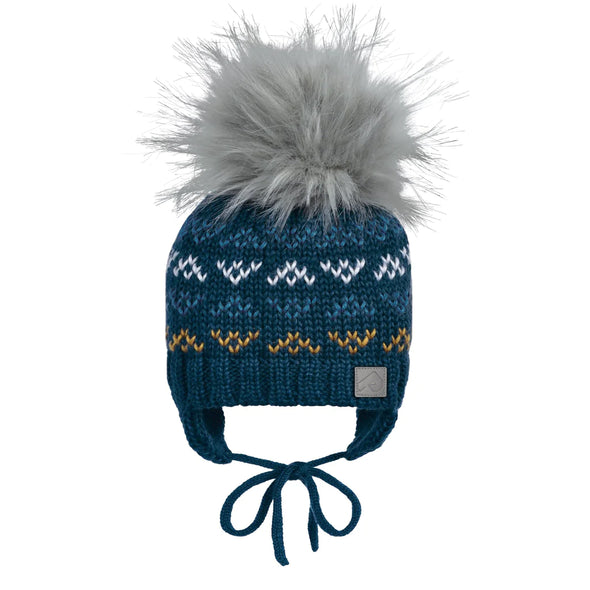Perlimpinpin - Tuque d'hiver avec pompon détachable et cordon - Rorqual