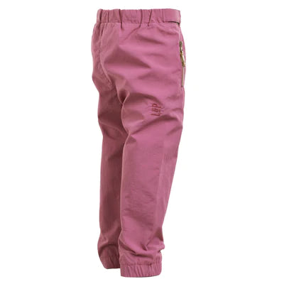 L & P Pantalon d'extérieur mi-saison doublé en coton Vieux rose
