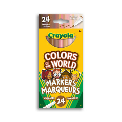 Crayola Colors of the World Fine Line Markers, 24 pièces