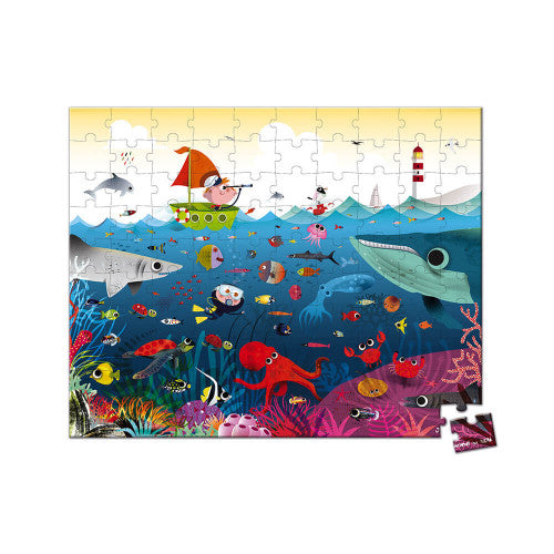Janod - Puzzle monde sous-marin 100 pièces
